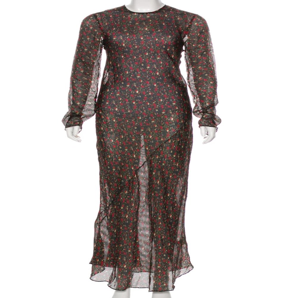Doen Floral Print Silk Maxi Dress
